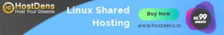 linux shared hosting