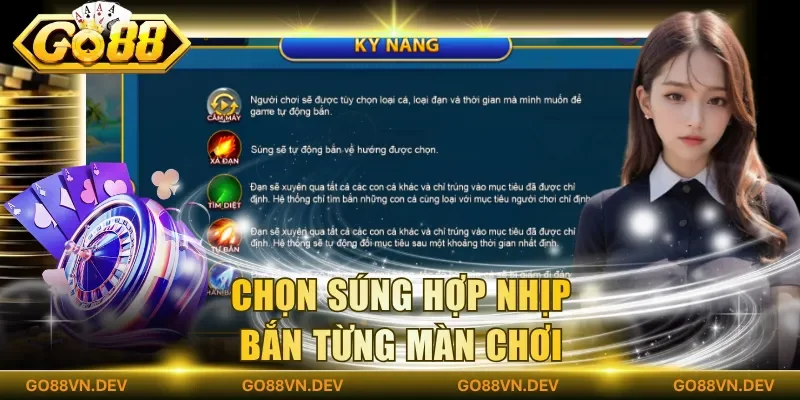 Chọn súng hợp nhịp bắn từng màn chơi Chọn súng hợp nhịp bắn từng màn chơi